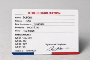 Symboles d'habilitation électrique