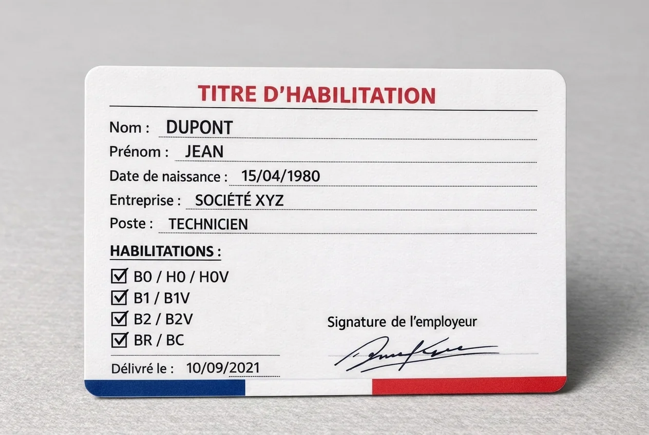 Symboles d'habilitation électrique