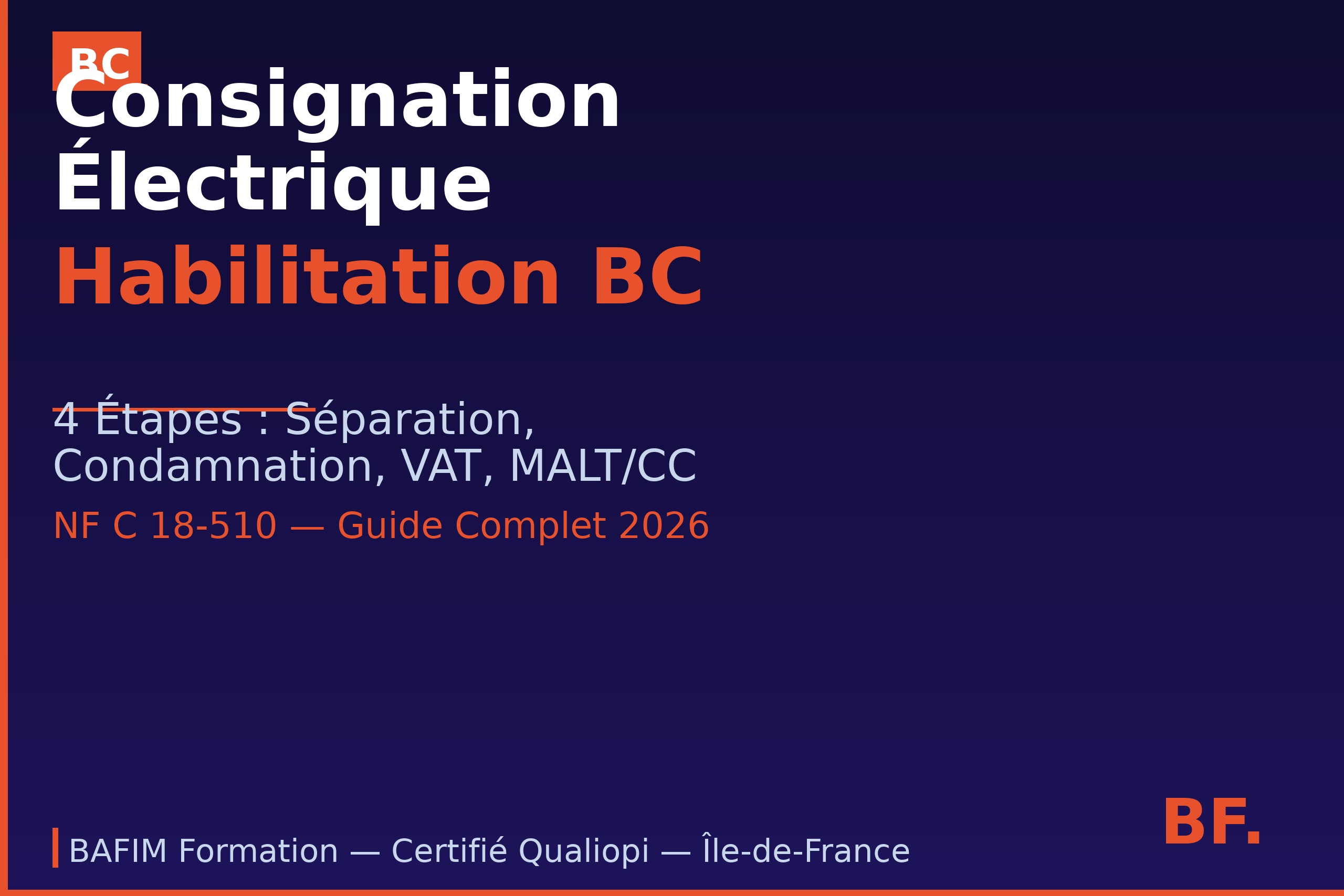 Consignation électrique habilitation BC - 4 étapes procédure NF C 18-510 2026