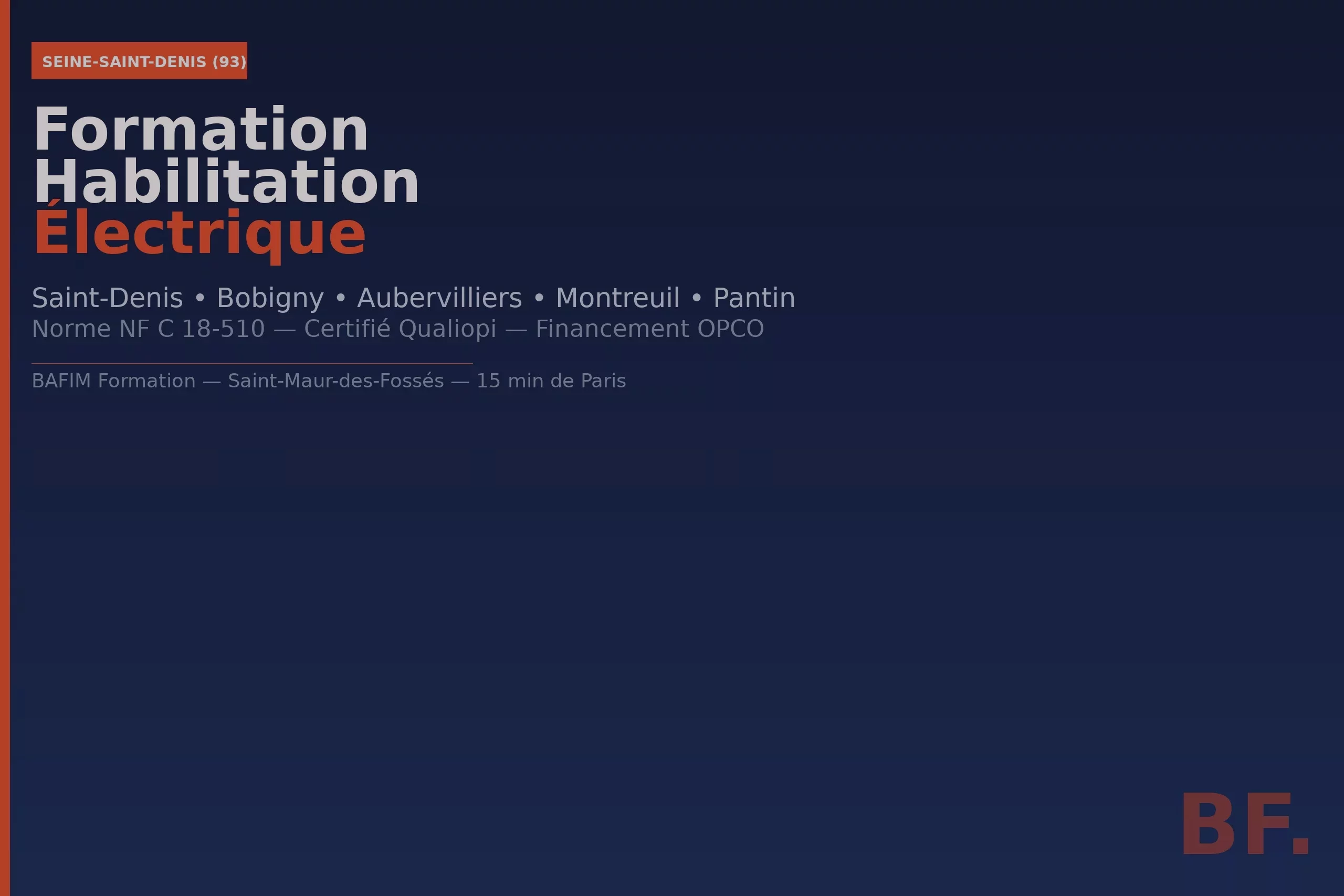 Formation habilitation électrique Yvelines 78 — Versailles SQY Mantes-la-Jolie — NF C 18-510 Qualiopi BAFIM