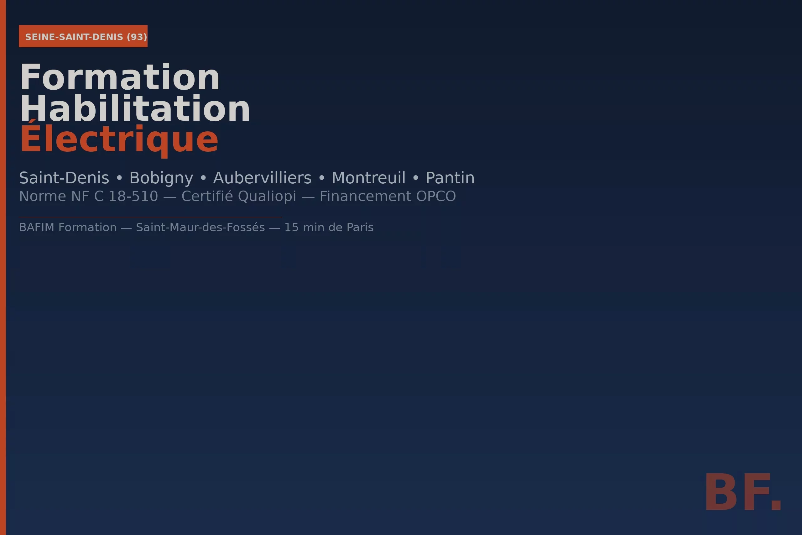 Prix formation habilitation électrique 2026 — tarifs niveaux financement OPCO — BAFIM Formation Qualiopi